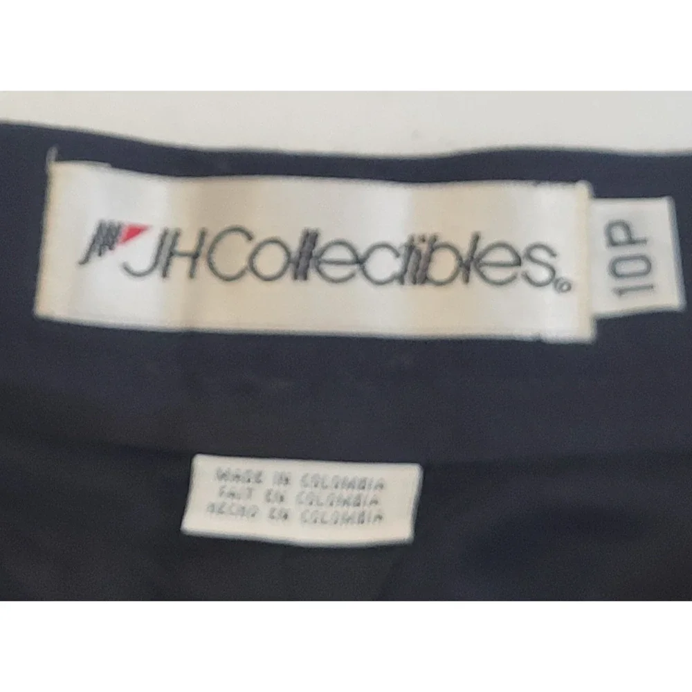 Vintage J. H. Collectibles Black Chino Lined Pleated Shorts 80s 90s‎ Women's 10P